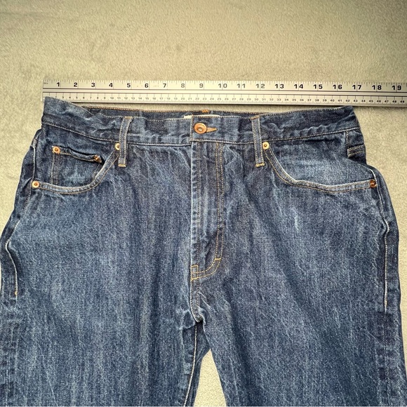 Taylor Stitch Jeans Size 34x32 The Democratic Jean Blue Dark Wash Organic - Picture 3 of 9